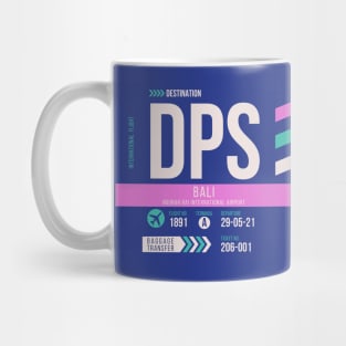 Bali (DPS) Airport Code Baggage Tag Mug